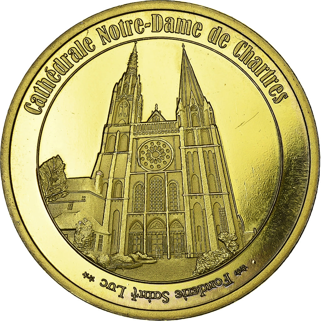 France, Jeton, Cathédrale Notre Dame de Chartres, Cupro-nickel Aluminium, SUP