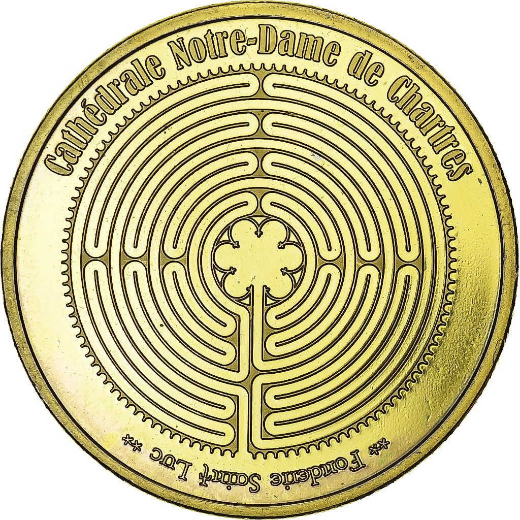 France, Jeton, Cathédrale Notre Dame de Chartres, Cupro-nickel Aluminium, SUP