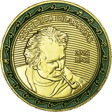 France, Token, Villes de l'Hérault, Georges Brassens, 1981, Copper-nickel