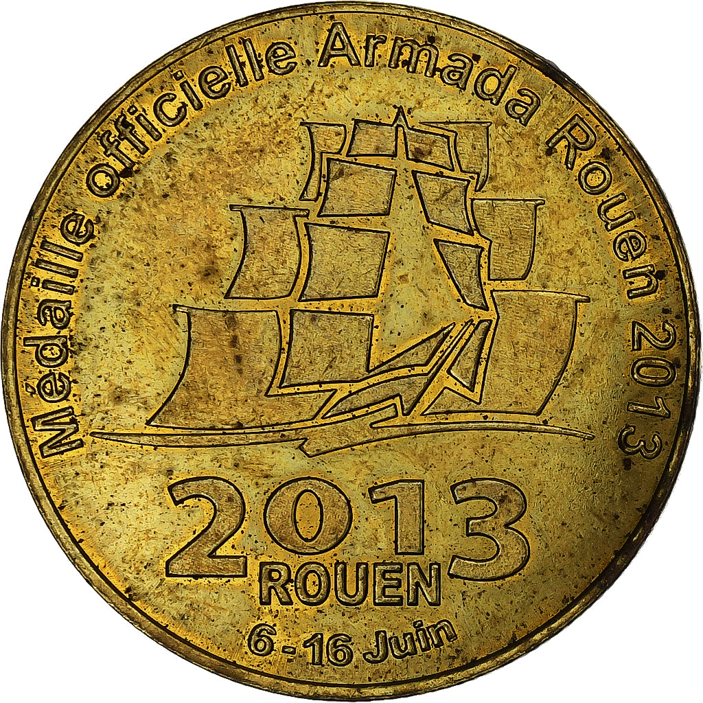 France, Jeton, Rouen - Armada, 2013, Cupro-nickel Aluminium, Médaille Souvenir
