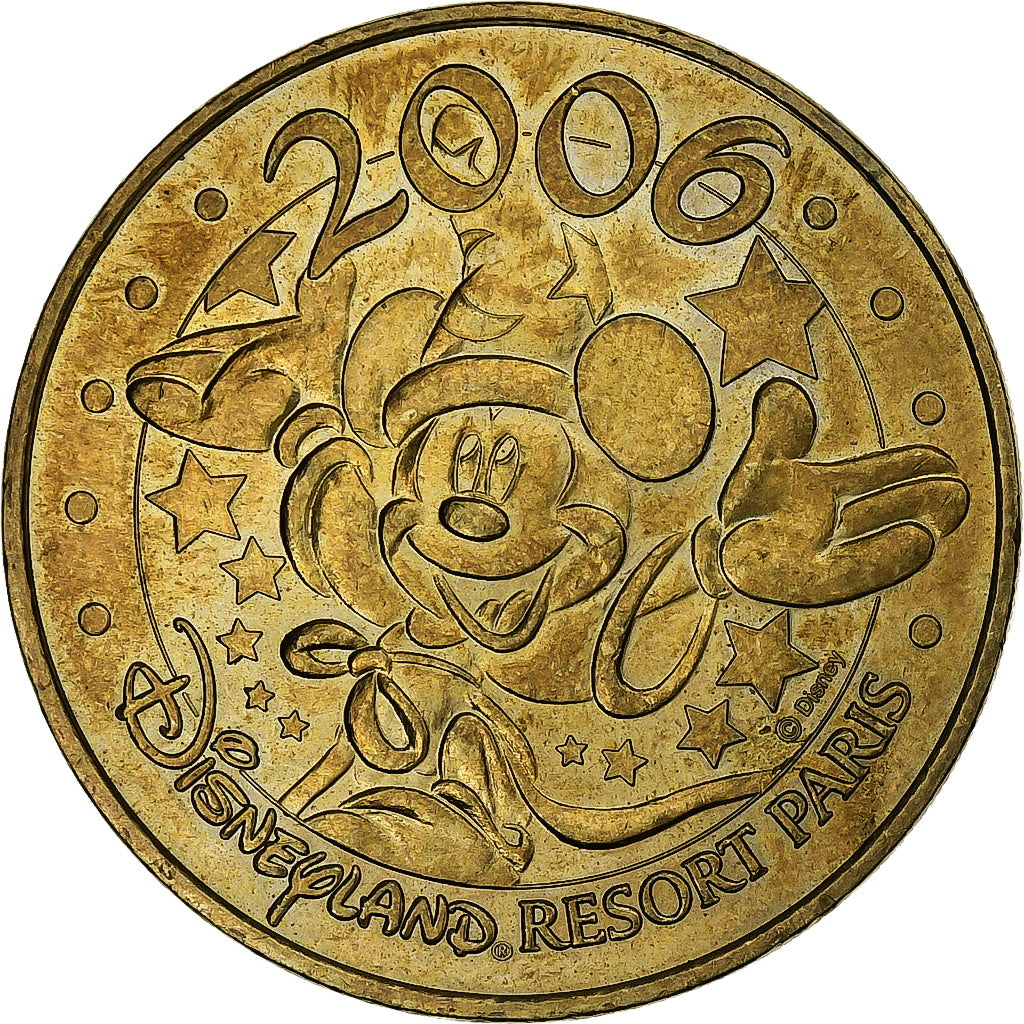 France, Token, Touristic token, Disneyland n° 9 - Mickey 2006, Arts & Culture