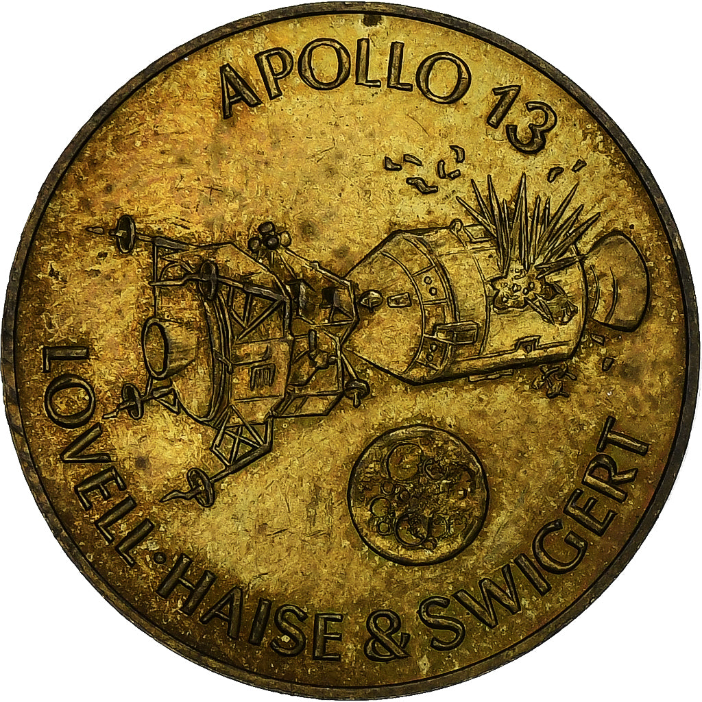 France, Token, Espace, Apollo 13, Bronze-Aluminium, Shell, AU(55-58)