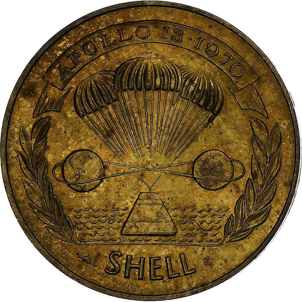 France, Token, Espace, Apollo 13, Bronze-Aluminium, Shell, AU(55-58)