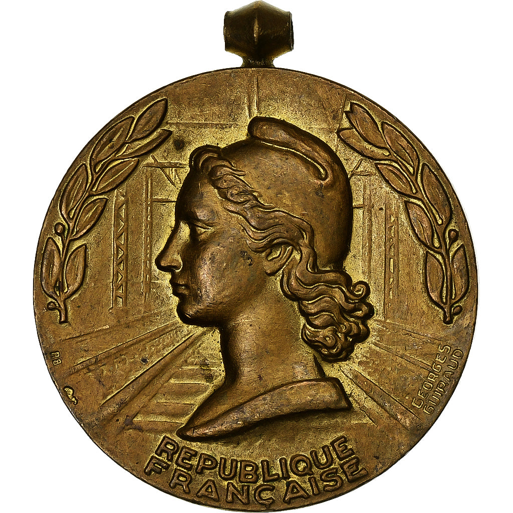 France, Médaille d'honneur des chemins de fer, Railway, Medal, 1977, Very Good