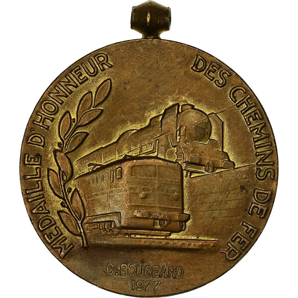 France, Médaille d'honneur des chemins de fer, Railway, Medal, 1977, Very Good