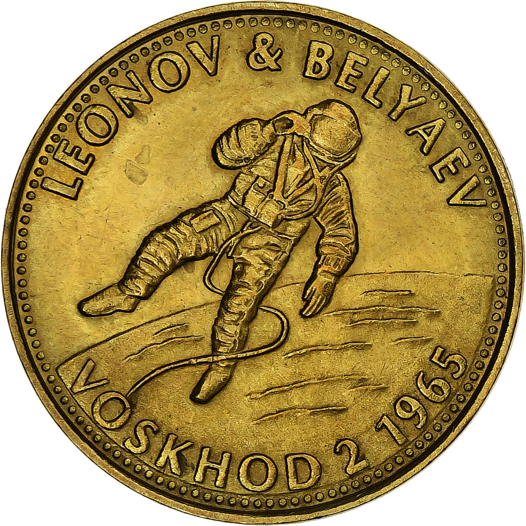 Francia, ficha, Espace, Leonov et Belyaev, 1965, Bronzo-alluminio, SPL