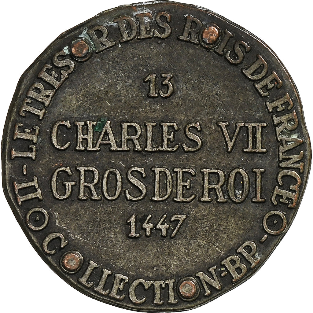 Frankreich, betaalpenning, Collection BP, Gros Charles VII, Kupfer, SS