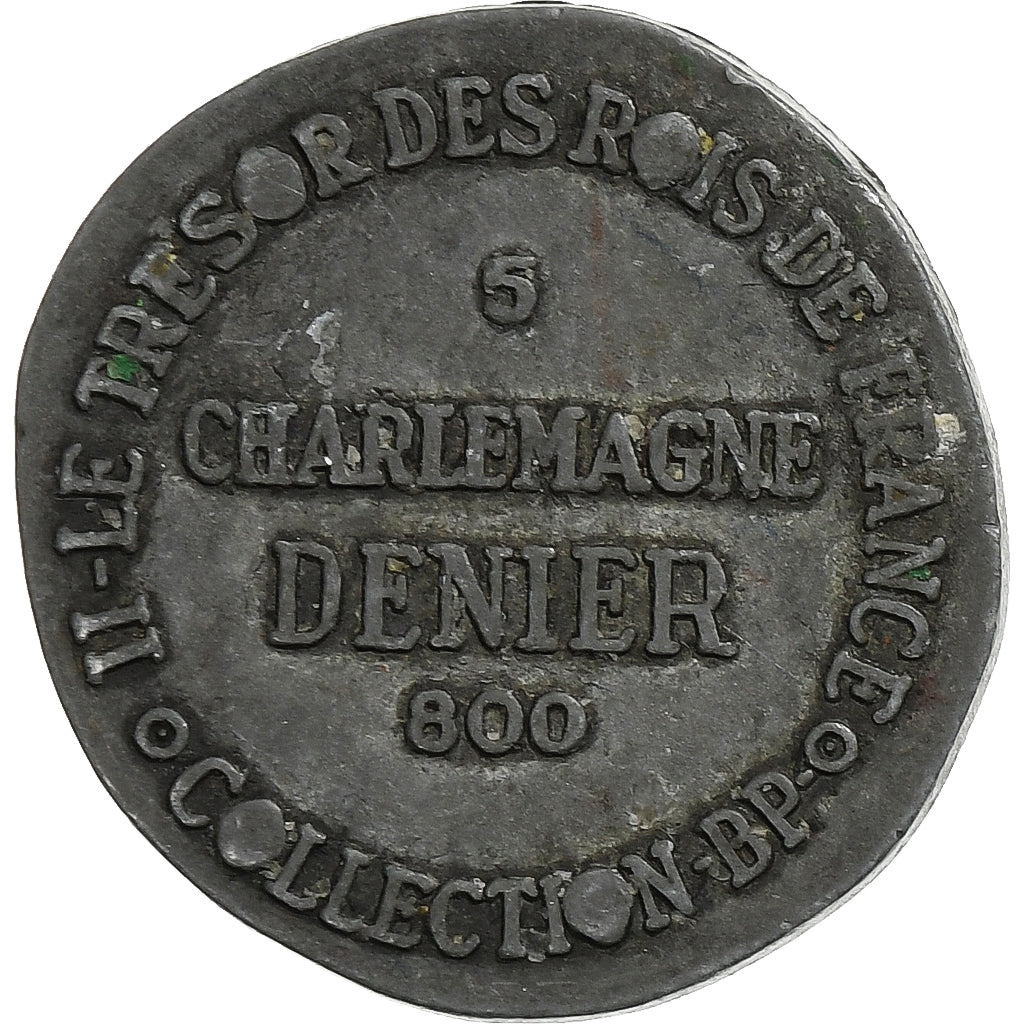 France, Token, Collection BP, Denier de Charlemagne, Copper, AU(50-53)