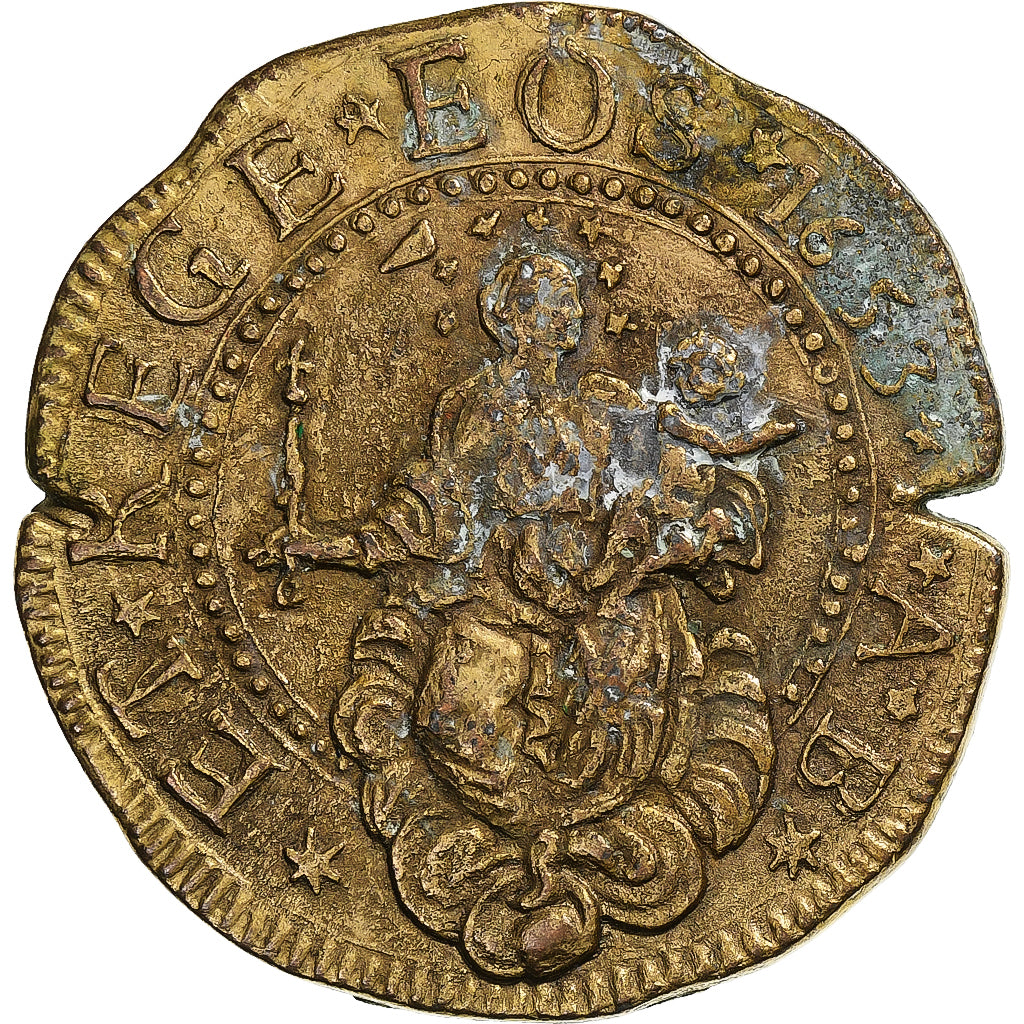 France, Token, Collection BP, 5 Doppia, Copper, EF(40-45)