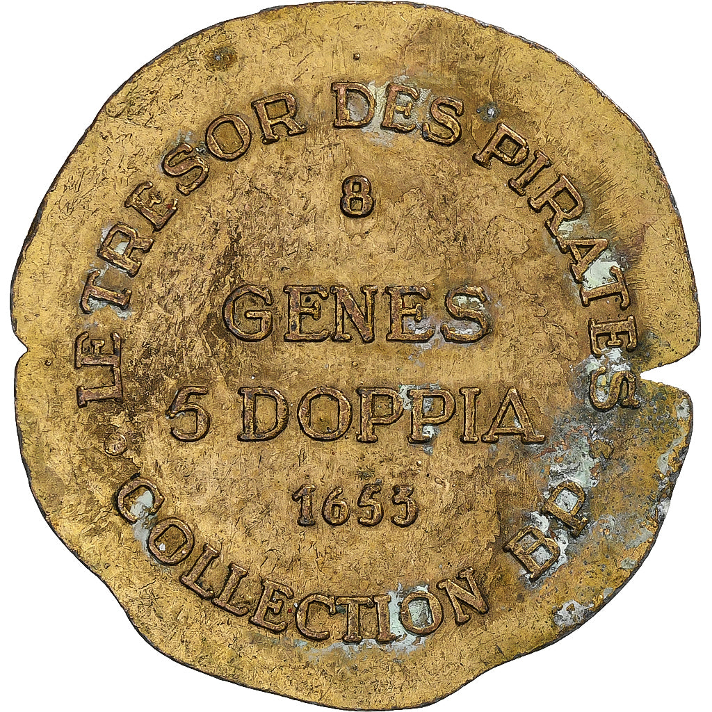 France, Token, Collection BP, 5 Doppia, Copper, EF(40-45)