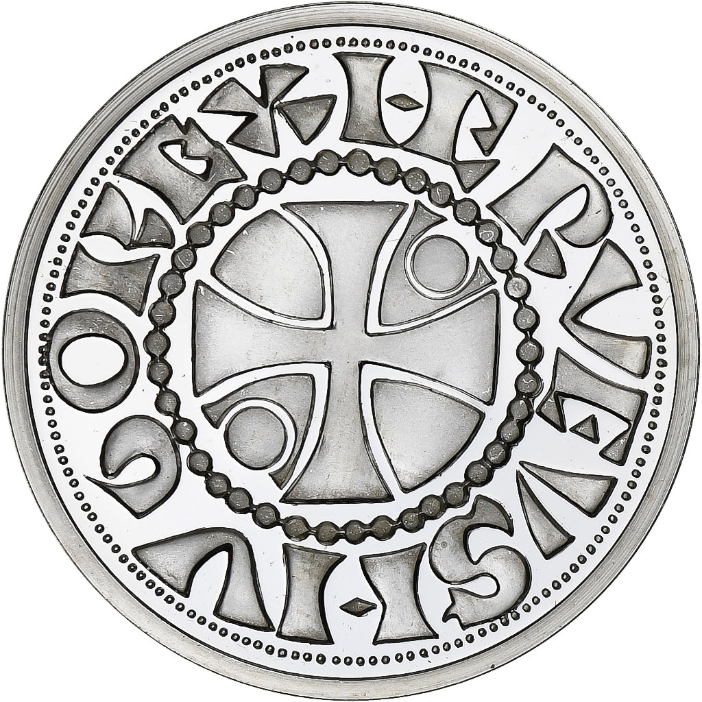 France, Jeton, Reproduction, Denier de Beauvais d’Hugues Capet, Argent, FDC