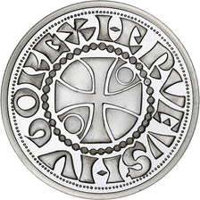 France, Jeton, Reproduction, Denier de Beauvais d’Hugues Capet, Argent, FDC