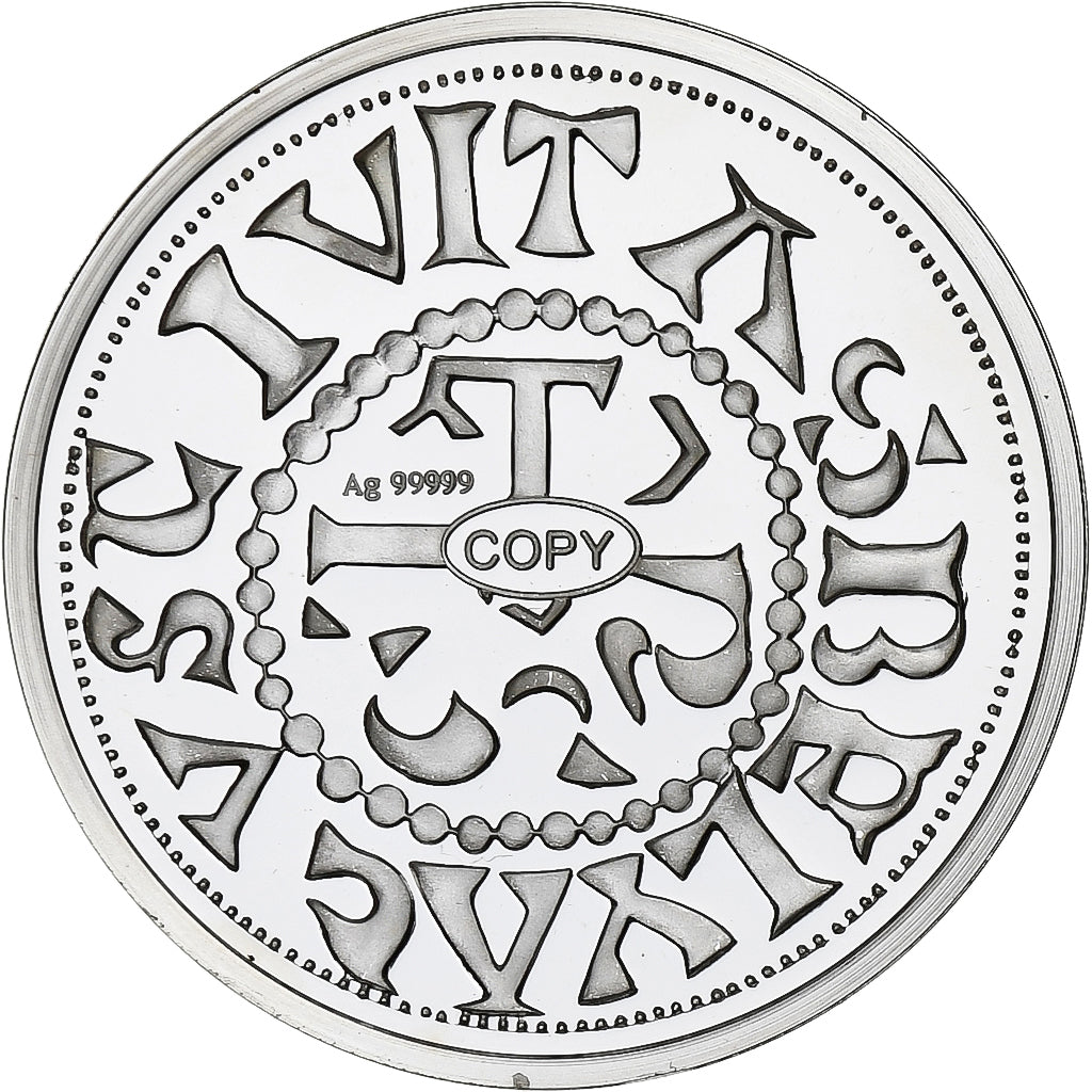 France, Jeton, Reproduction, Denier de Beauvais d’Hugues Capet, Argent, FDC