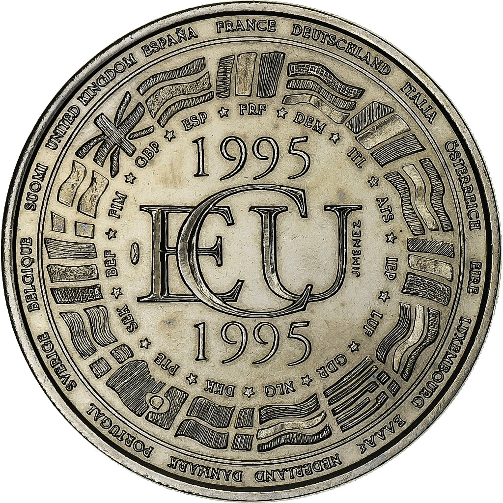 Francia, medaglia, Ecu Europa, 1995, Rame-nichel, SPL+