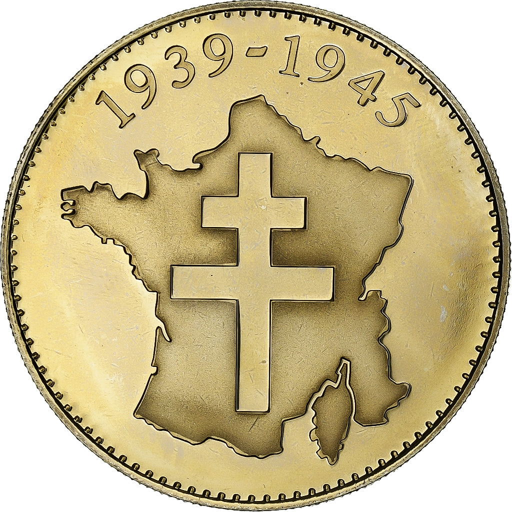 Francia, medaglia, Débarquement de Normandie, 1939-1945, Doratura in