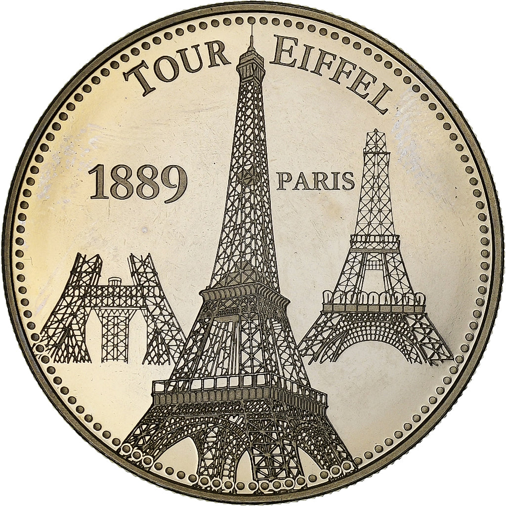 Francia, medaglia, Tour Eiffel, Rame-nichel, FDC