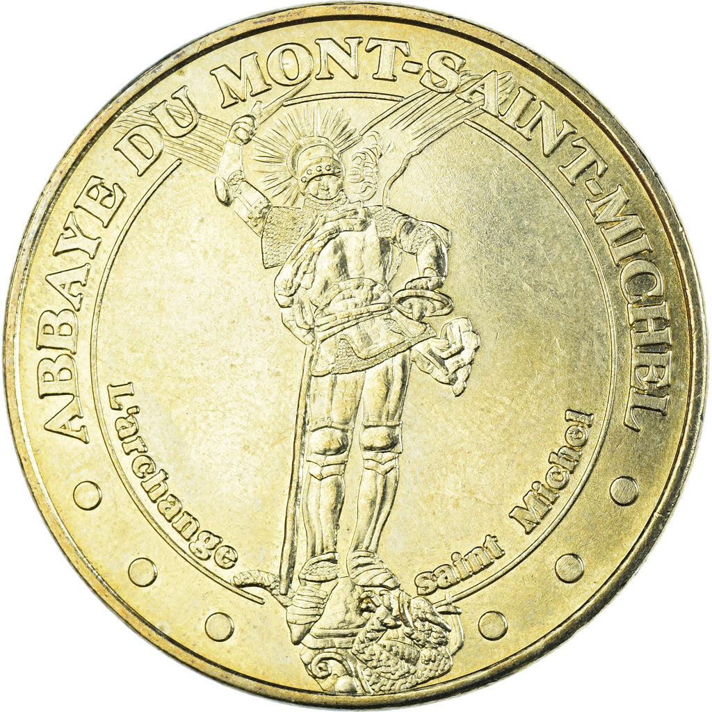 Francia, zeton, Jetón turístico, 50/ Abbaye du Mont-Saint-Michel, Arts &