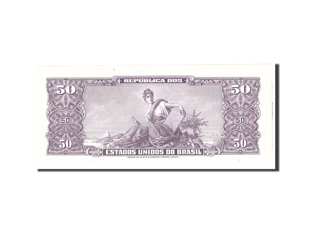 Banknote, Brazil, 5 Centavos on 50 Cruzeiros, 1966, Undated, KM:184b, UNC(65-70)
