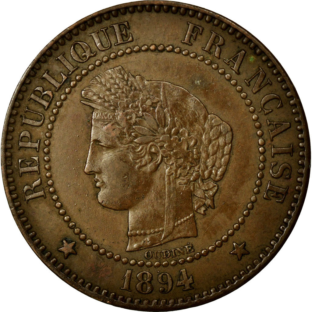 Münze, Frankreich, Cérès, 2 Centimes, 1894, Paris, SS+, Bronze, Gadoury:105