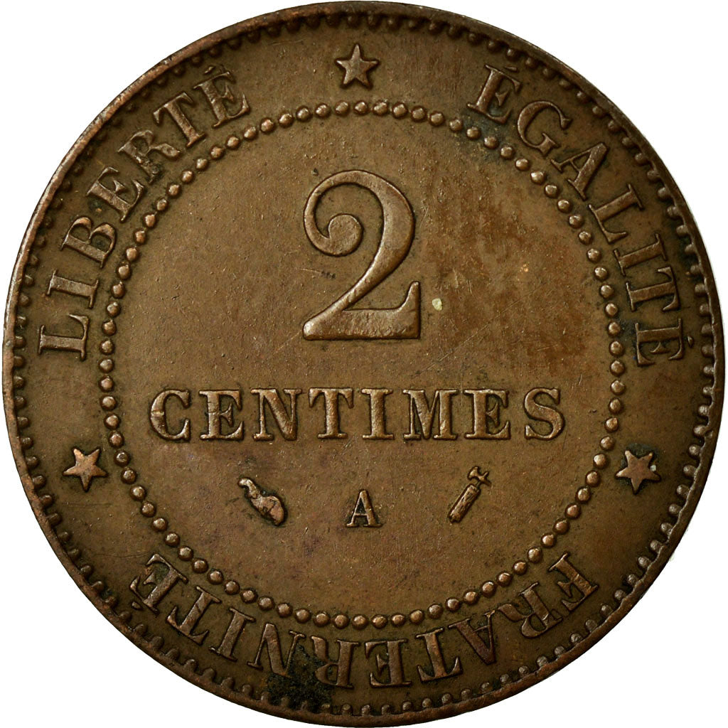 Münze, Frankreich, Cérès, 2 Centimes, 1894, Paris, SS+, Bronze, Gadoury:105
