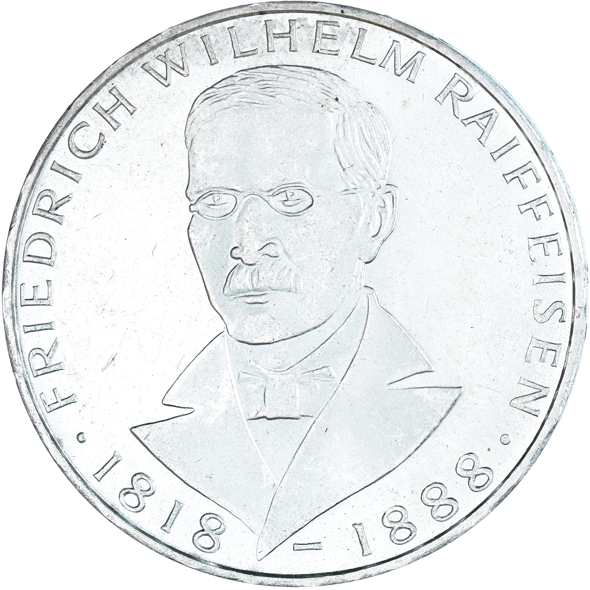 Munten, Federale Duitse Republiek, 5 Mark, 1968, Hamburg, Germany, PR+, Zilver