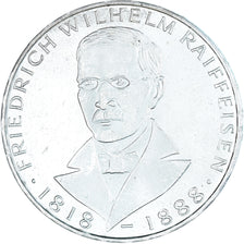 Munten, Federale Duitse Republiek, 5 Mark, 1968, Hamburg, Germany, PR+, Zilver