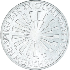 Münze, Bundesrepublik Deutschland, 10 Mark, 1972, Hamburg, VZ, Silber, KM:134.1