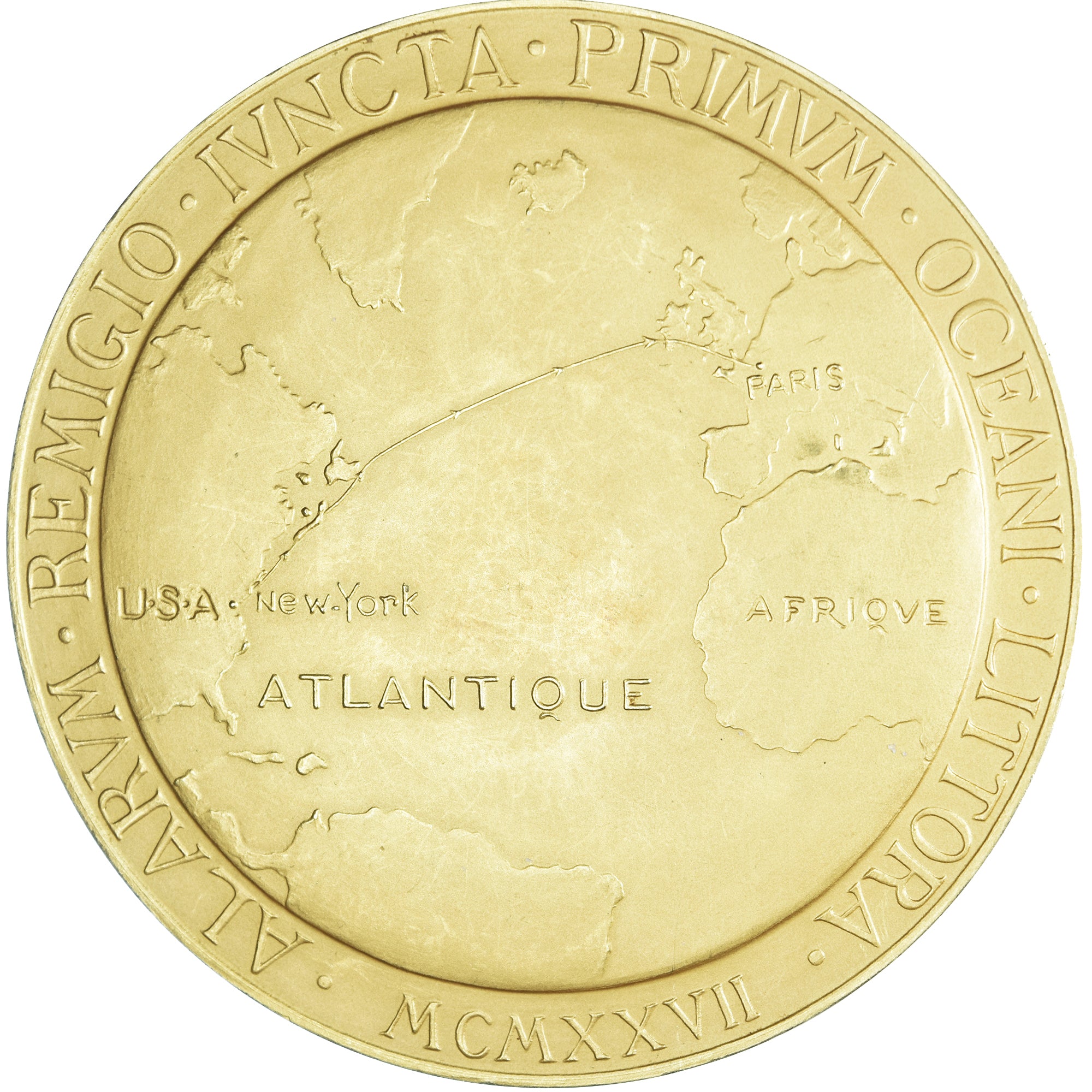 France, Médaille, Charles Lindbergh, Vol sans arrêt entre New York et Paris