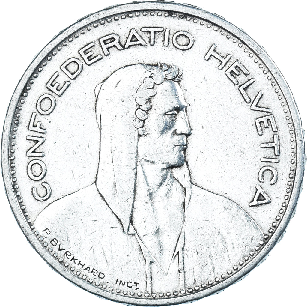 Moneda, Suiza, 5 Francs, 1932, Bern, BC+, Plata, KM:40
