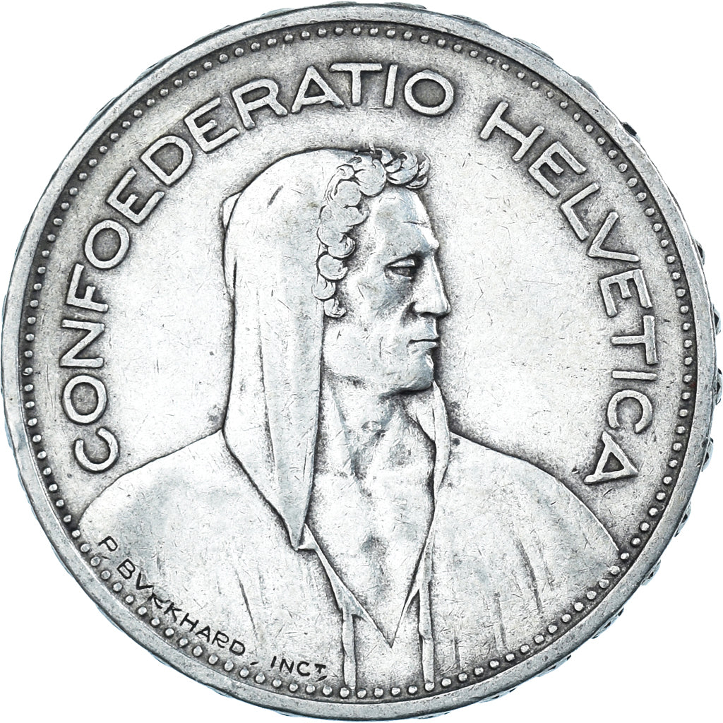 Coin, Switzerland, 5 Francs, 1932, Bern, EF(40-45), Silver, KM:40