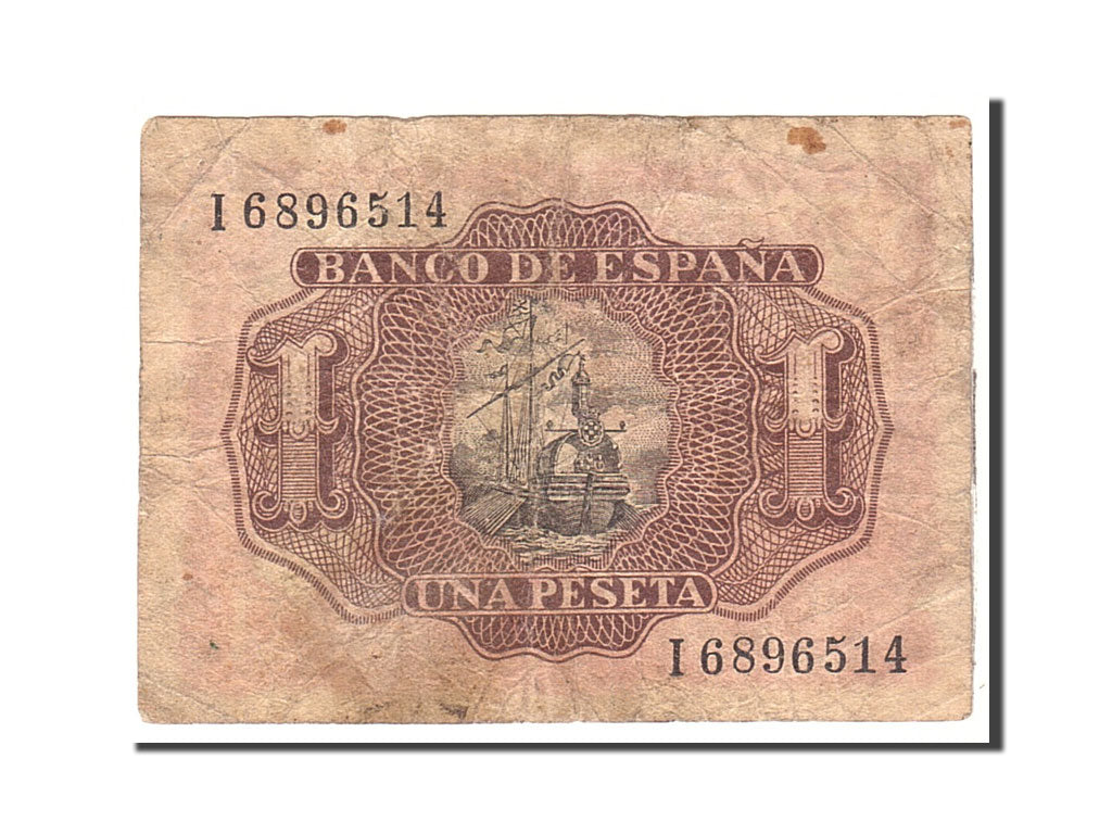 Banknote, Spain, 1 Peseta, 1953, 1953-07-22, KM:144a, VF(20-25)