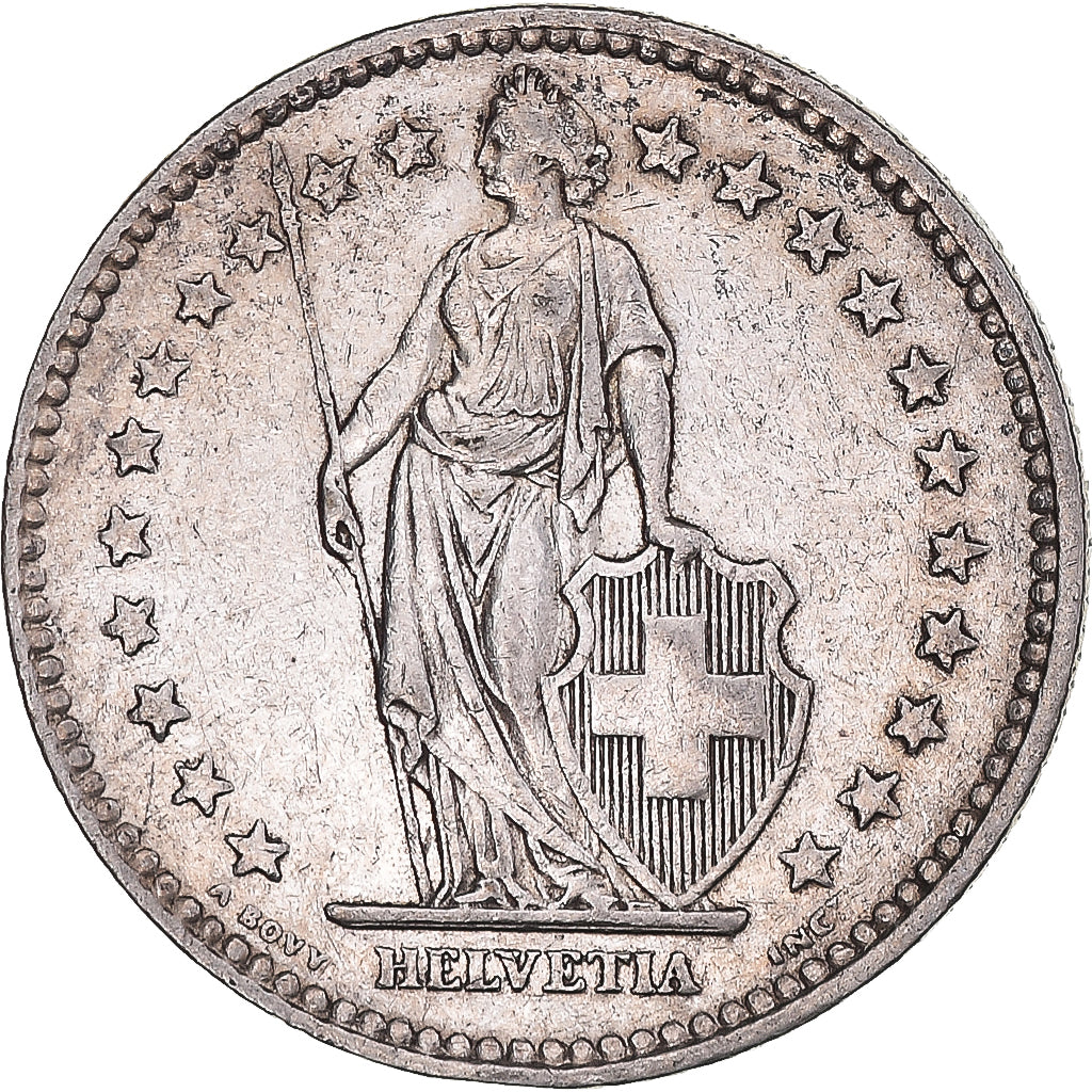 Coin, Switzerland, 2 Francs, 1944, Bern, AU(50-53), Silver, KM:21