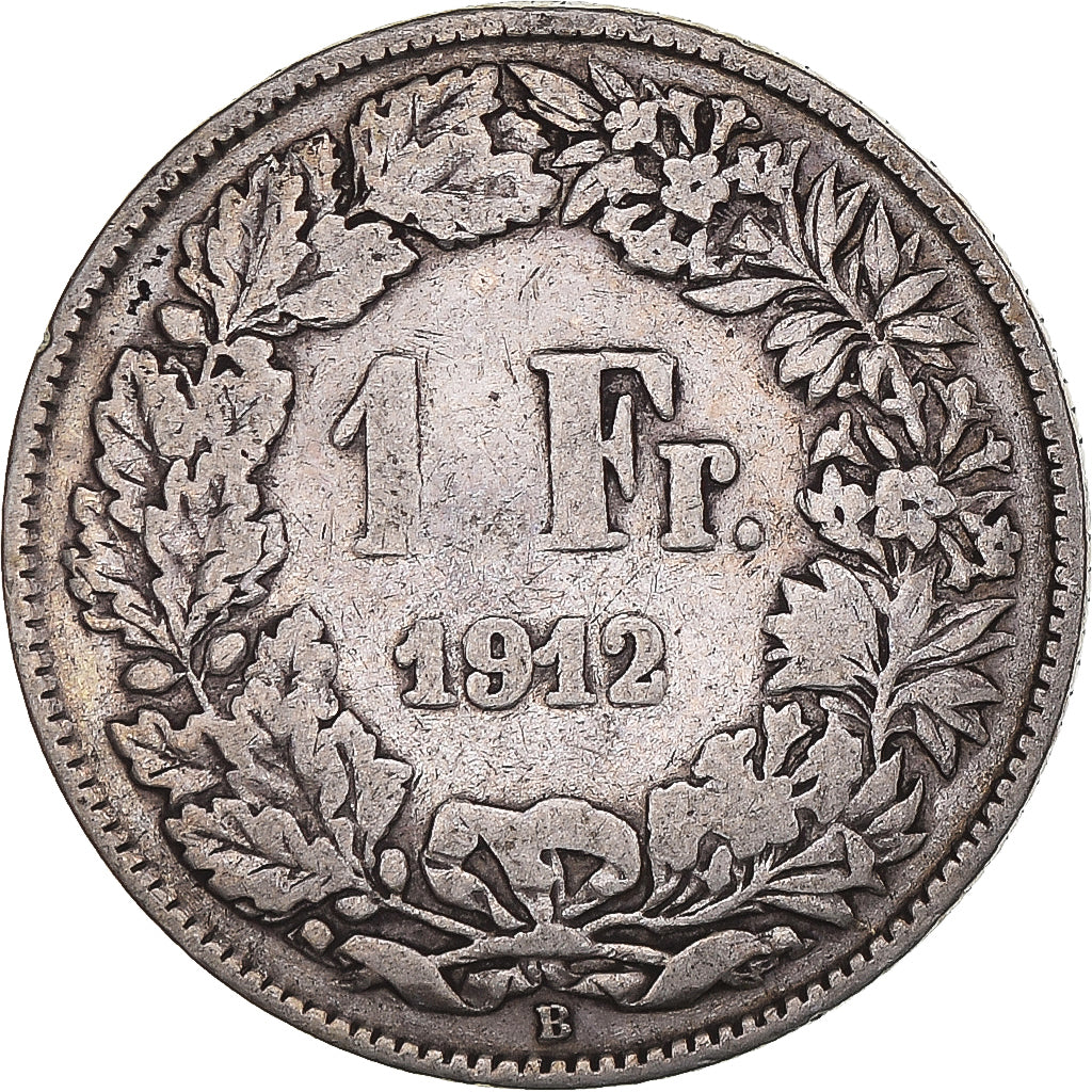 Munten, Zwitserland, Franc, 1912, Bern, FR, Zilver, KM:24