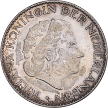 Coin, Netherlands, Juliana, Gulden, 1956, EF(40-45), Silver, KM:184