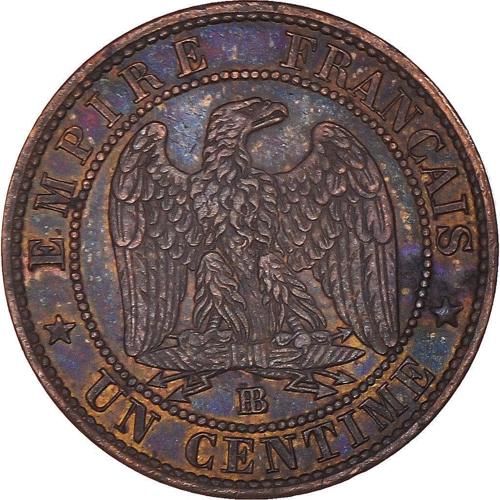 Moeda, França, Napoleon III, Napoléon III, Centime, 1853, Strasbourg