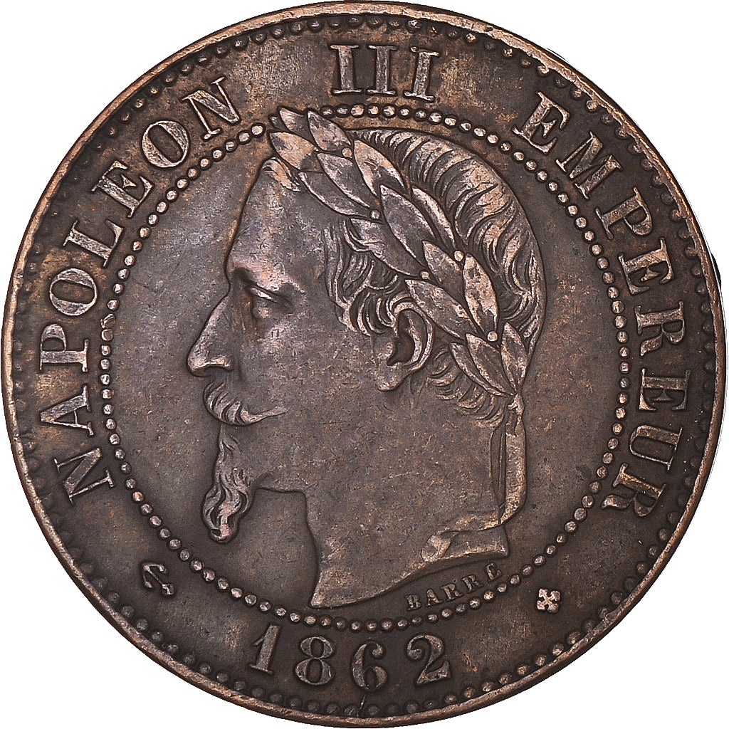 Moneta, Francja, Napoleon III, Napoléon III, 2 Centimes, 1862, Strasbourg