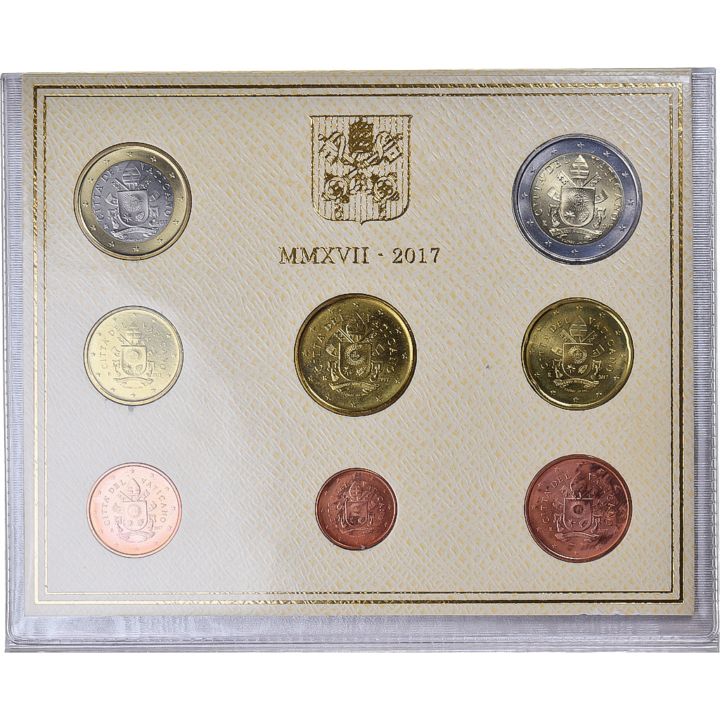 CIDADE DO VATICANO, Pope Francis I, Set 1 ct. - 2 Euro, 2017, Rome, N/D