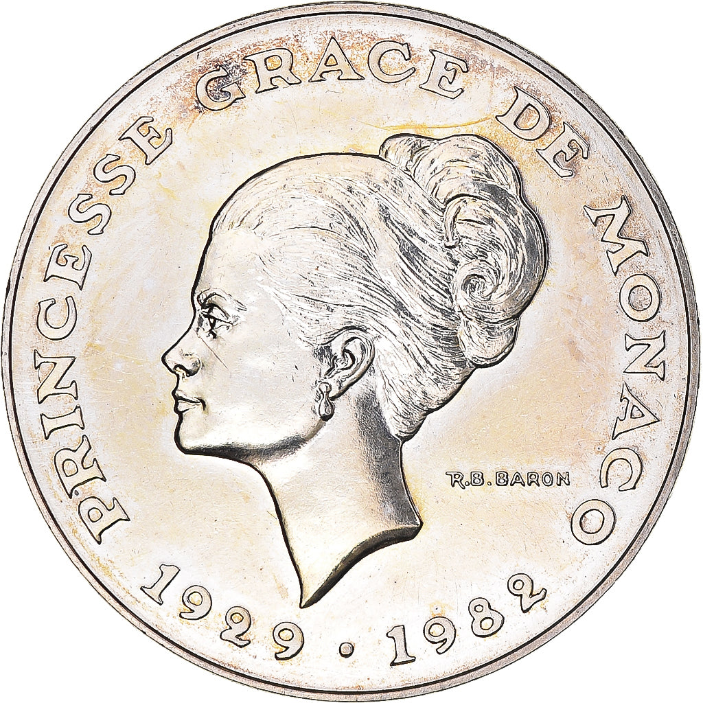 Coin, Monaco, 10 Francs, 1982, ESSAI, MS(63), Silver, KM:E73, Gadoury:MC158