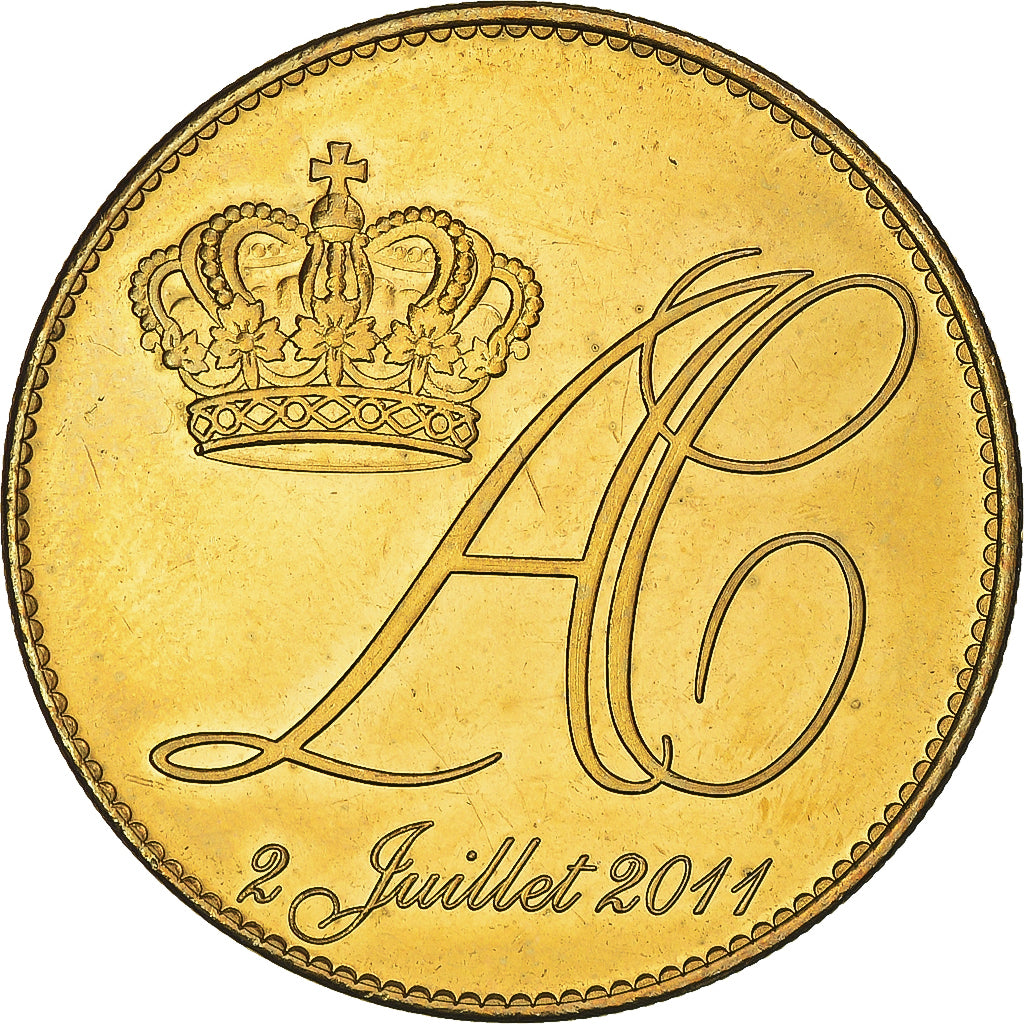 Monaco, medaglia, Mariage d'Albert et Charlène, 2011, SPL+, Rame-alluminio