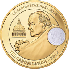 Vatican, Medal, Canonisation de Jean Paul II, 2014, MS(65-70), Copper Gilt