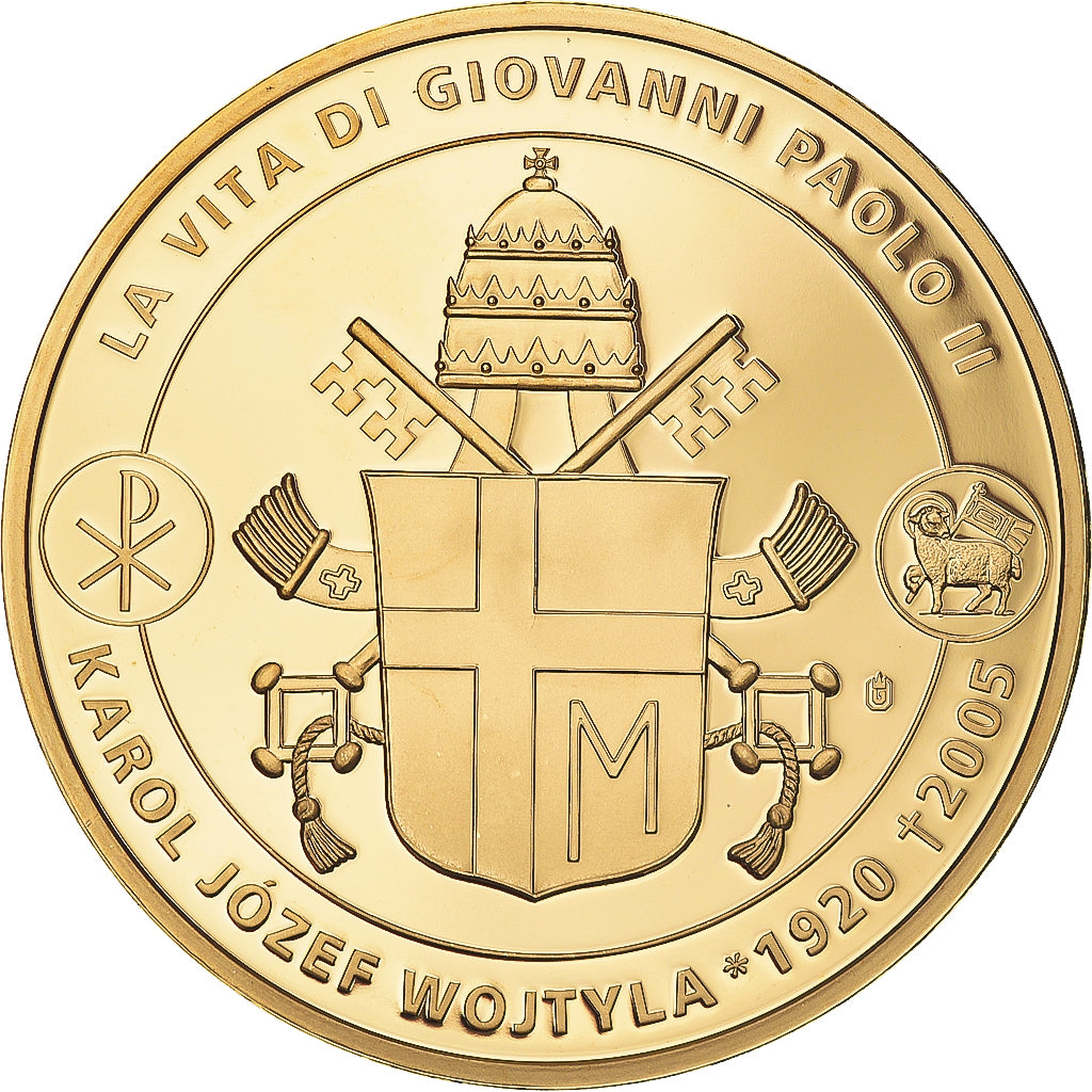 Vatican, Medal, Canonisation de Jean Paul II, 2014, MS(65-70), Copper Gilt