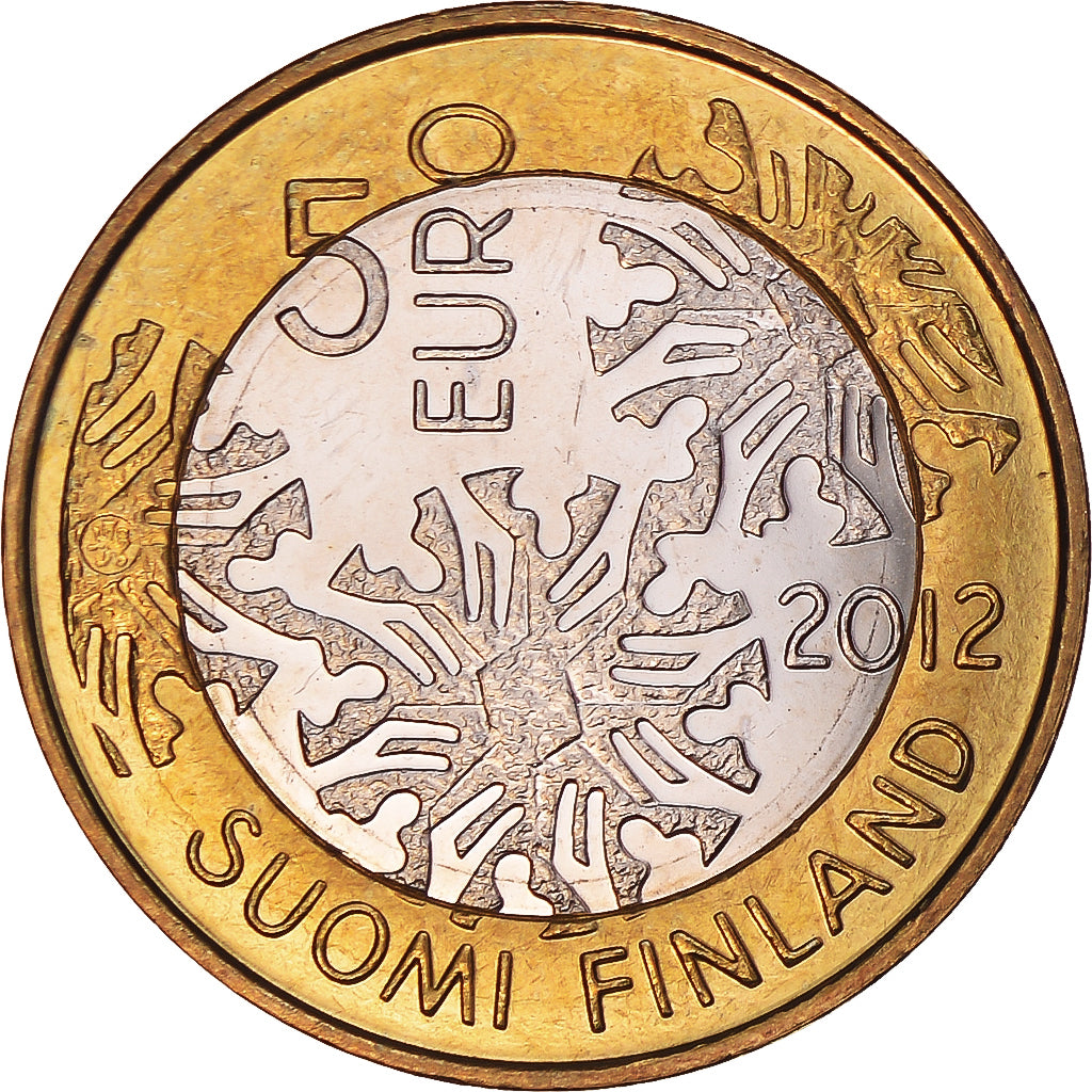 Finlandia, 5 Euro, Nature nordique : La flore., 2012, Vantaa, SC, Bimetálico