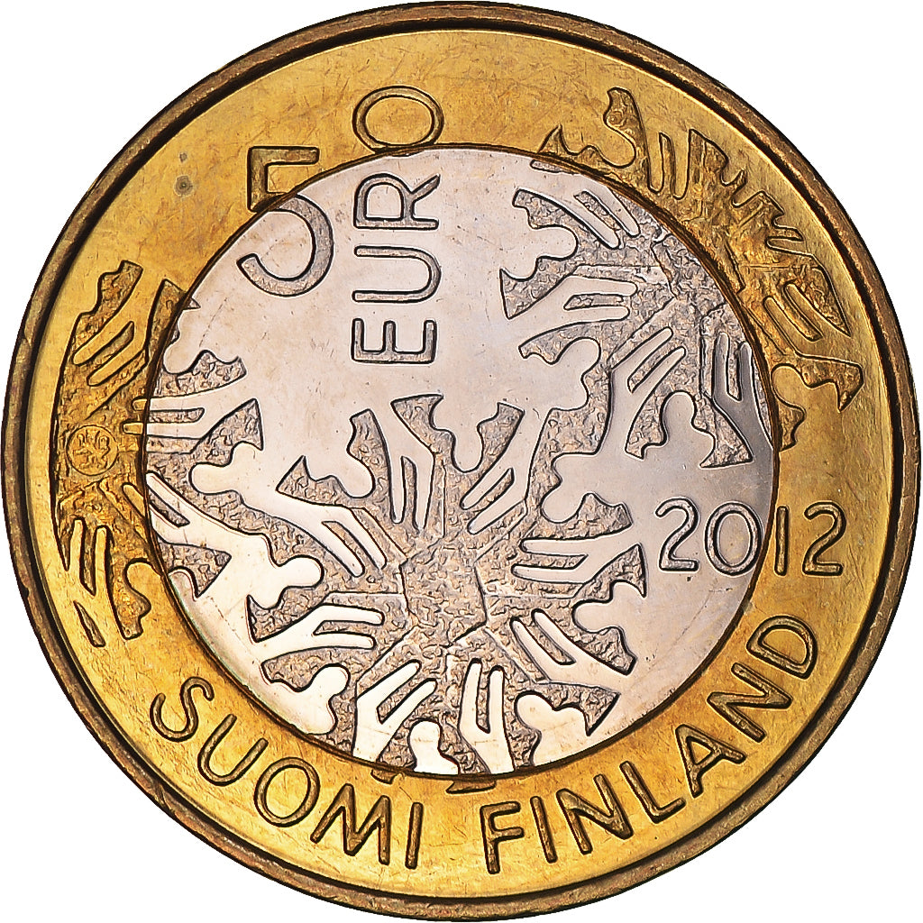 Finland, 5 Euro, The Nordic Nature - Winter, 2012, MS(60-62), Bi-Metallic
