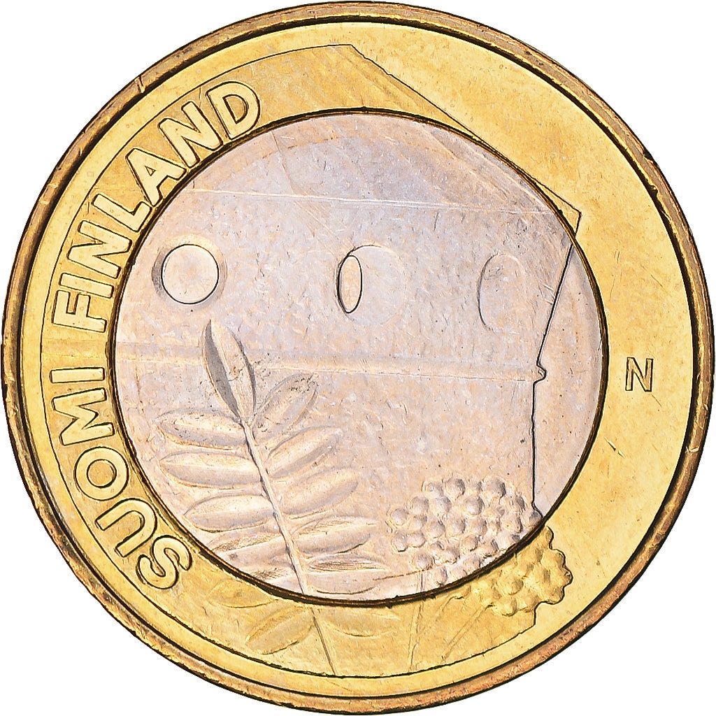 Finland, 5 Euro, St. Olaf Castle, 2013, MS(60-62), Bi-Metallic, KM:199