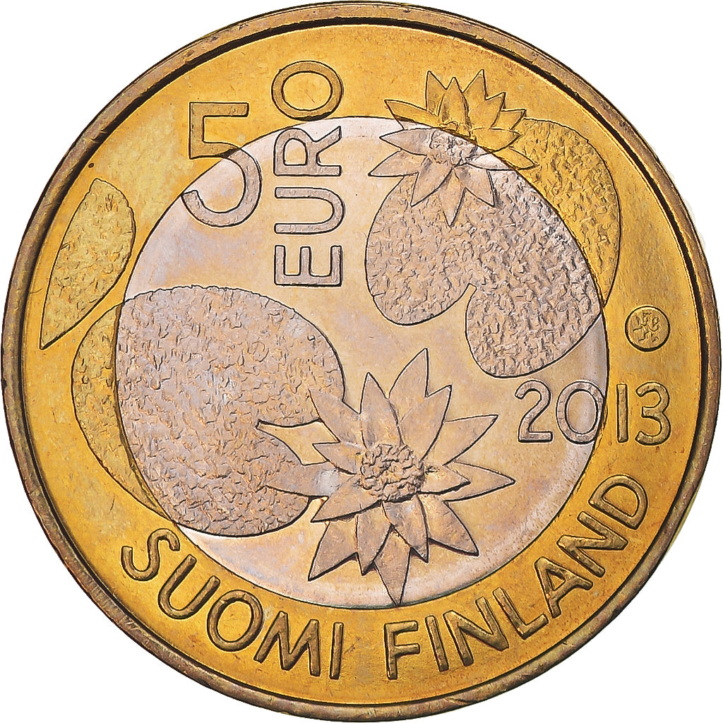 Finland, 5 Euro, Northern Nature Series - Summer, 2013, MS(63), Bi-Metallic