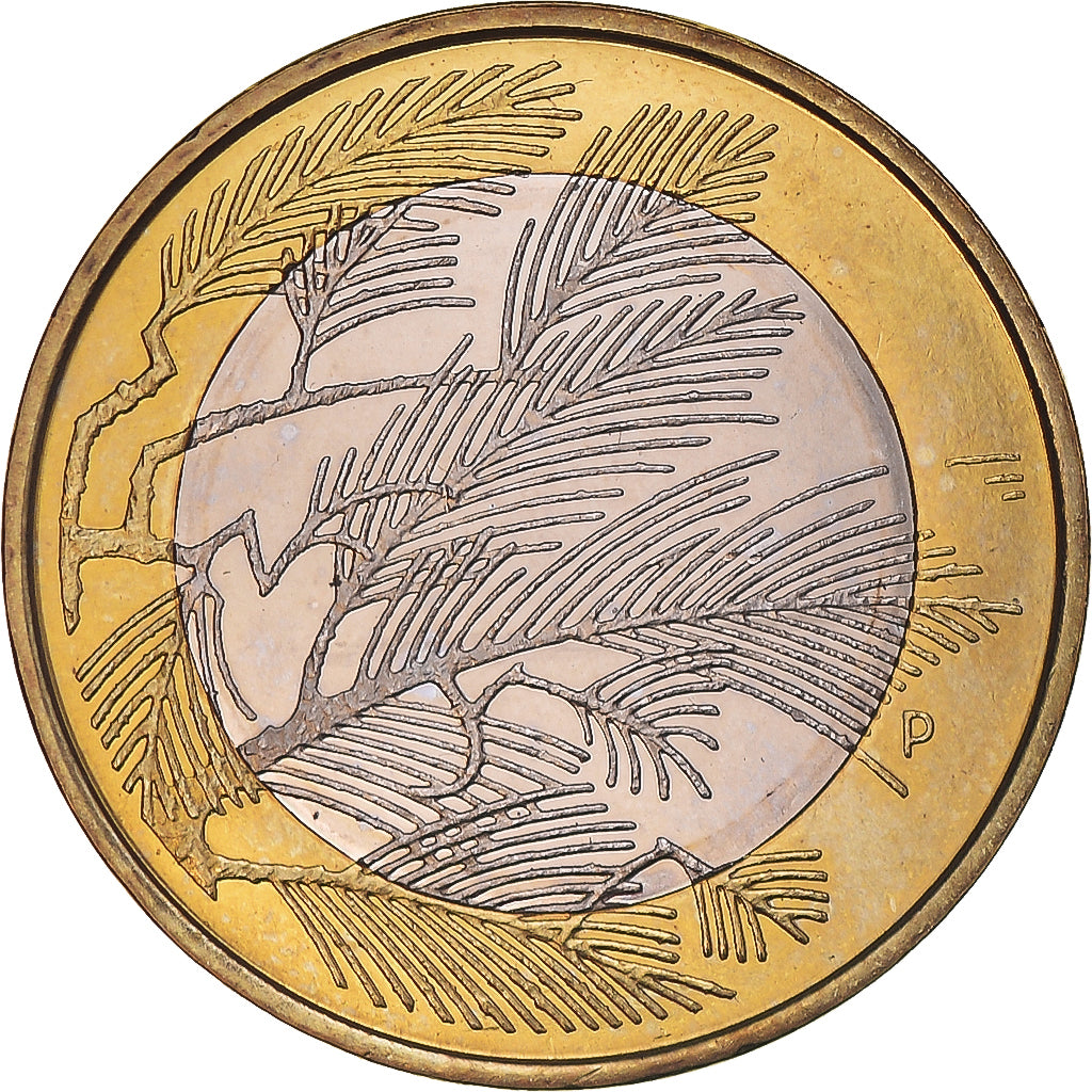 Finland, 5 Euro, Nordic Nature Series - Wilderness, 2014, MS(63), Bi-Metallic