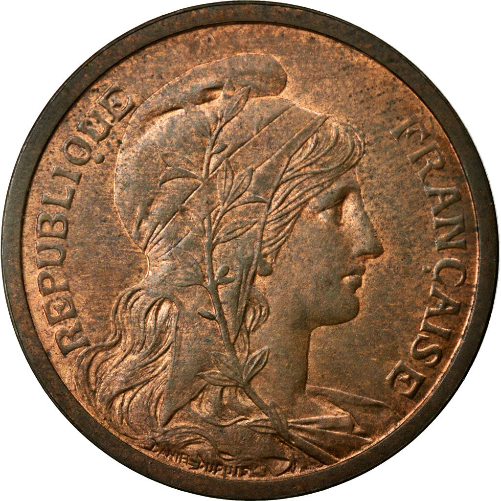 Coin, France, Dupuis, 2 Centimes, 1898, Paris, MS(60-62), Bronze, Gadoury:107