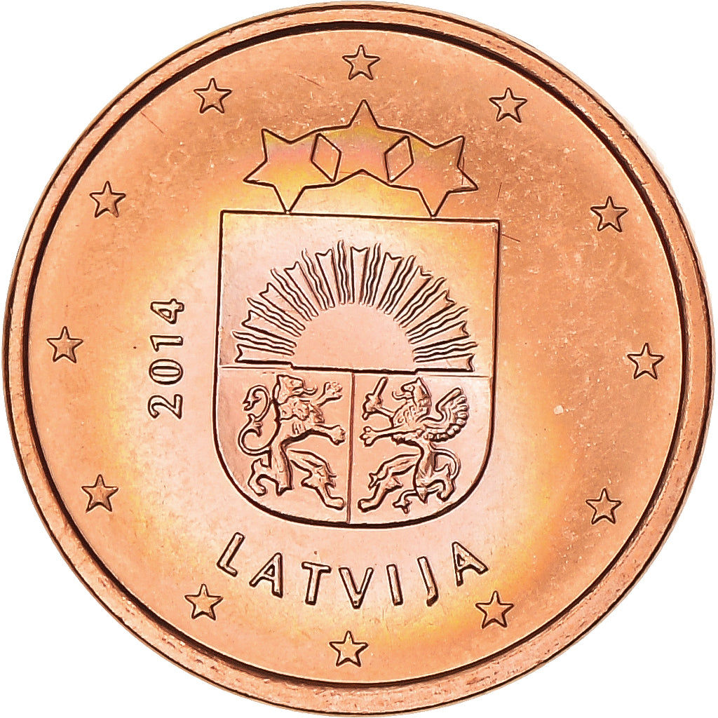 Lettonia, Euro Cent, 2014, Stuttgart, SPL+, Acciaio placcato rame, KM:150