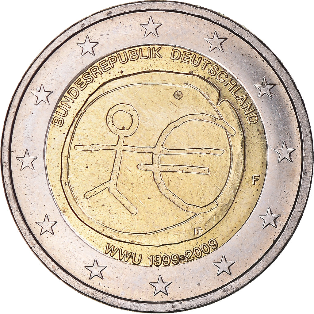 Germany, 2 Euro, EMU, 2009, Stuttgart, MS(60-62), Bi-Metallic, KM:277