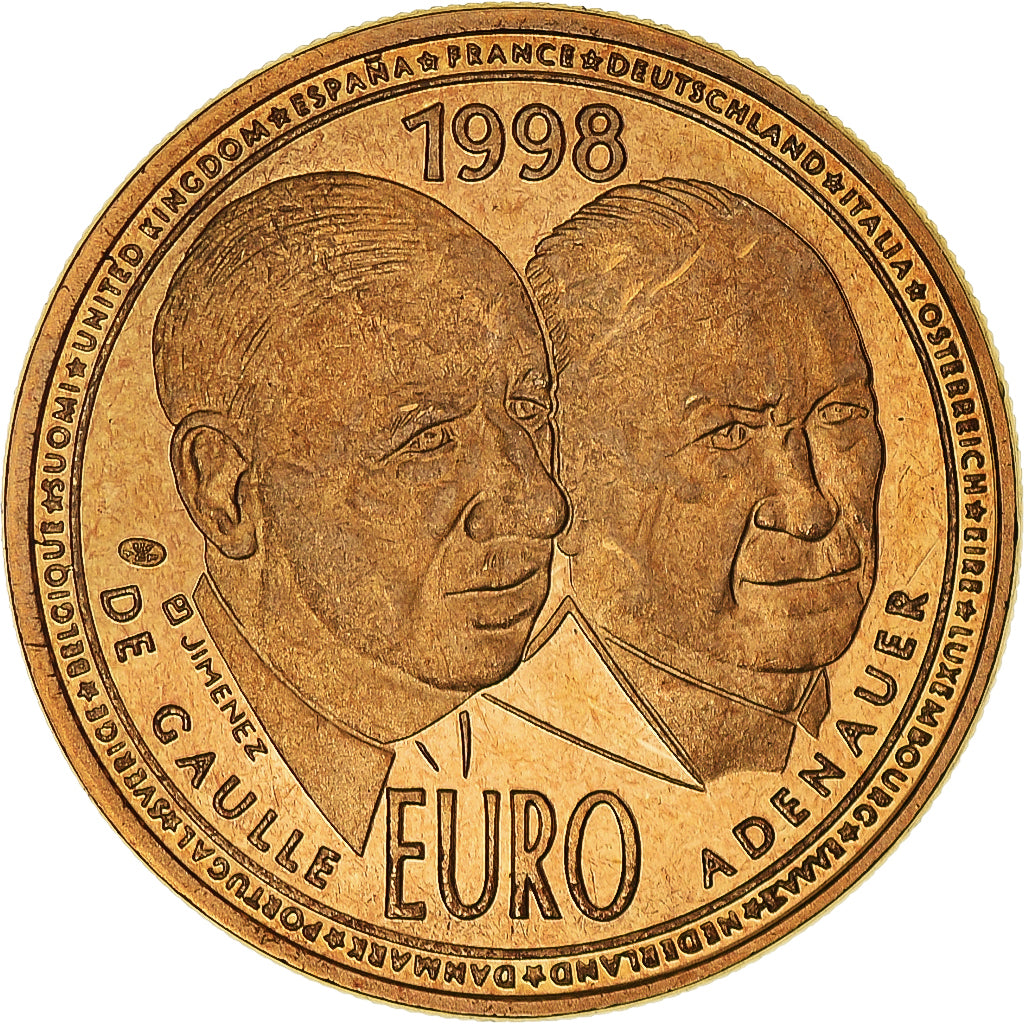 Francja, medal, De Gaulle-Adenauer, Polityka, społeczeństwo, wojna, 1998